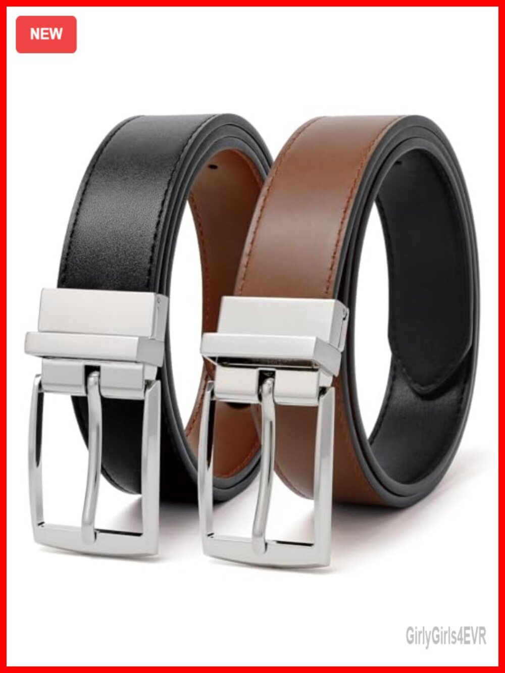 VONMELLI Reversible Faux Leather Belt for Women Jeans Pants Dress